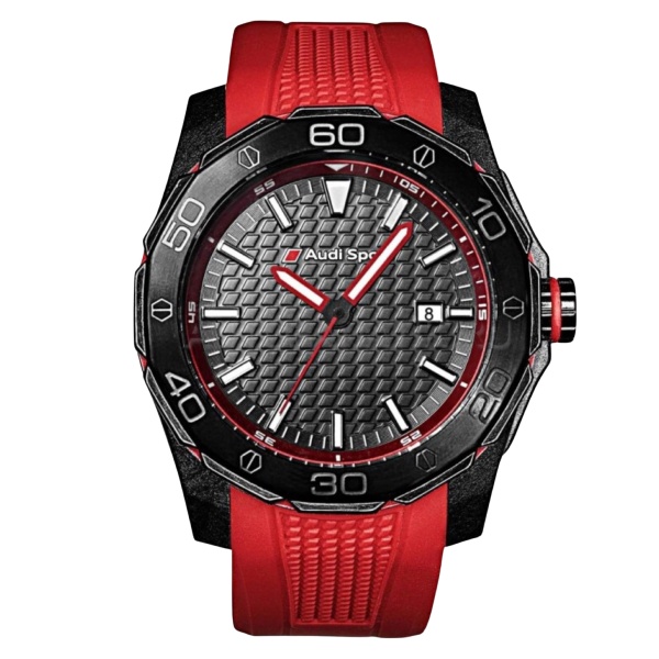 Ceas Unisex Oe Audi Sport 45MM Rosu & Negru 3101600801